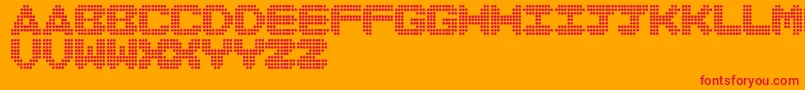 Шрифт DiscoNeverDies – красные шрифты на оранжевом фоне