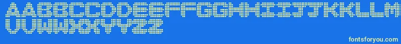 DiscoNeverDies Font – Yellow Fonts on Blue Background