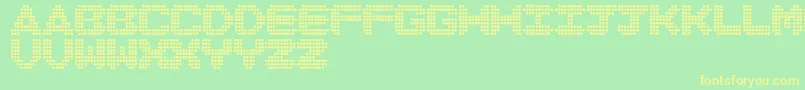 DiscoNeverDies Font – Yellow Fonts on Green Background