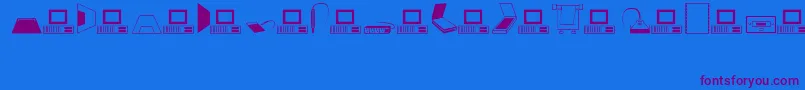 Computers Font – Purple Fonts on Blue Background