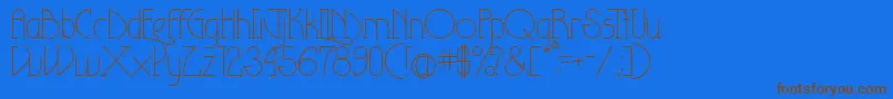 Theeighteenthamendment-Schriftart – Braune Schriften auf blauem Hintergrund