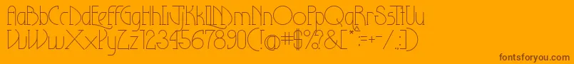 Theeighteenthamendment-Schriftart – Braune Schriften auf orangefarbenem Hintergrund