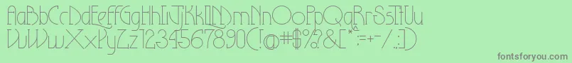 Theeighteenthamendment-Schriftart – Graue Schriften auf grünem Hintergrund