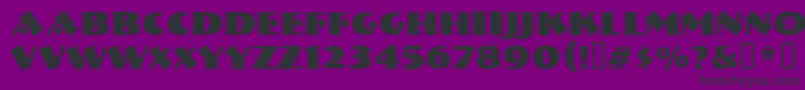 Nervouzr-Schriftart – Schwarze Schriften auf violettem Hintergrund