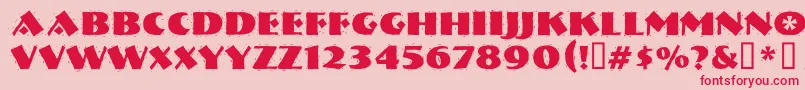 Nervouzr Font – Red Fonts on Pink Background