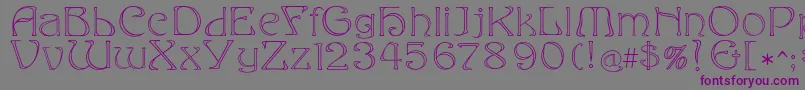 Eddaoutline Font – Purple Fonts on Gray Background