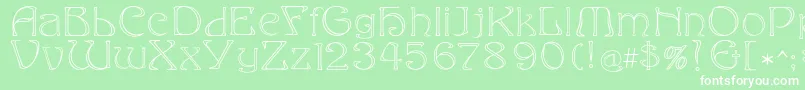 Eddaoutline Font – White Fonts on Green Background