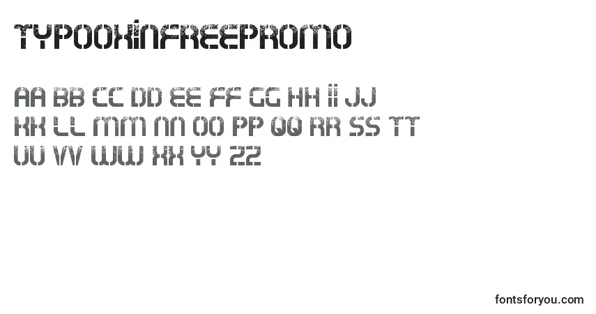 Schriftart TypoOxinFreePromo – Alphabet, Zahlen, spezielle Symbole