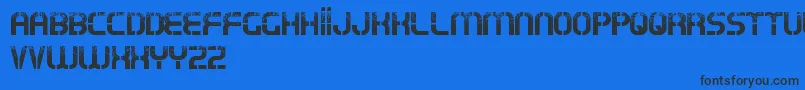 Шрифт TypoOxinFreePromo – чёрные шрифты на синем фоне