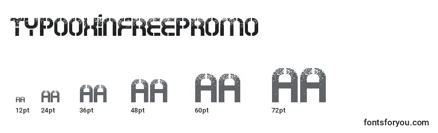 Größen der Schriftart TypoOxinFreePromo