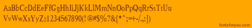 Niewcmn Font – Brown Fonts on Orange Background