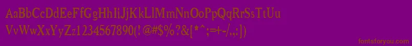 Niewcmn Font – Brown Fonts on Purple Background