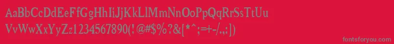 Niewcmn Font – Gray Fonts on Red Background