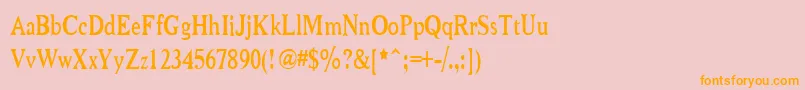 Niewcmn Font – Orange Fonts on Pink Background