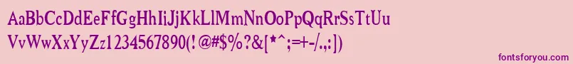 Niewcmn Font – Purple Fonts on Pink Background