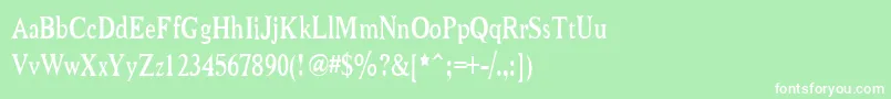 Niewcmn Font – White Fonts on Green Background