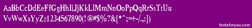Niewcmn Font – White Fonts on Purple Background