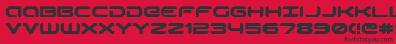 Robotaure Font – Black Fonts on Red Background