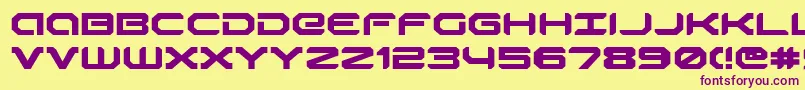 Robotaure Font – Purple Fonts on Yellow Background