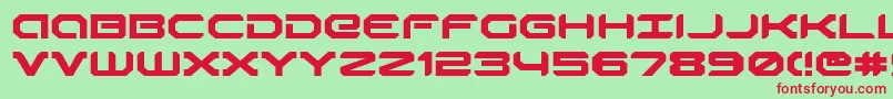 Robotaure Font – Red Fonts on Green Background