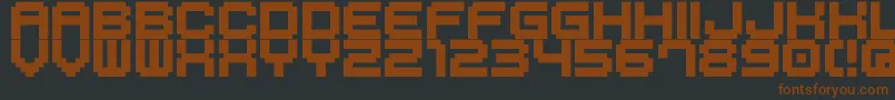 M41 Font – Brown Fonts on Black Background