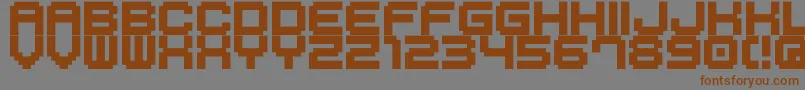 Czcionka M41 – brązowe czcionki na szarym tle