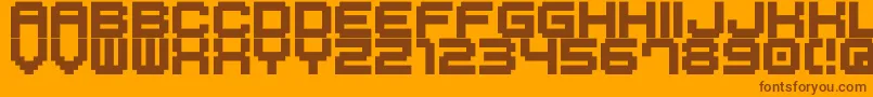 M41 Font – Brown Fonts on Orange Background