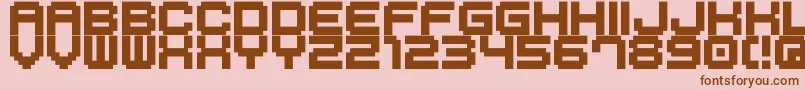 Więcej informacji o czcionce M41 Czcionka M41 – brązowe czcionki na różowym tle