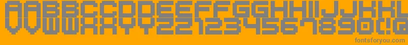M41 Font – Gray Fonts on Orange Background