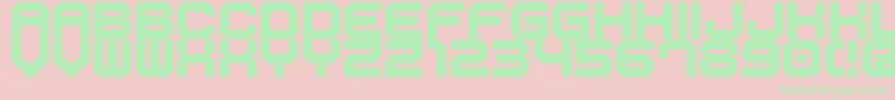 M41 Font – Green Fonts on Pink Background