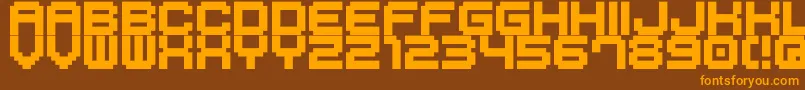 M41 Font – Orange Fonts on Brown Background