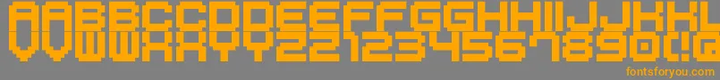 M41 Font – Orange Fonts on Gray Background