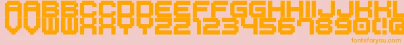 M41 Font – Orange Fonts on Pink Background