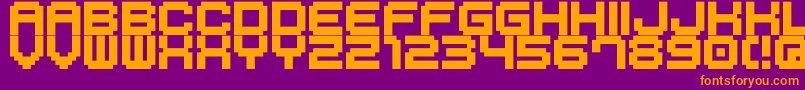 M41 Font – Orange Fonts on Purple Background