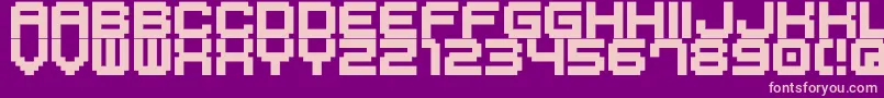 M41 Font – Pink Fonts on Purple Background