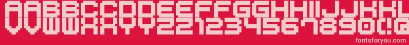 M41 Font – Pink Fonts on Red Background