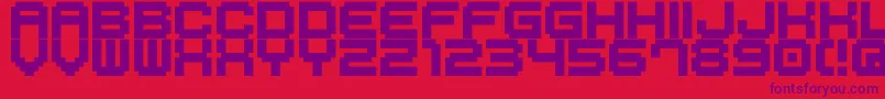 M41 Font – Purple Fonts on Red Background