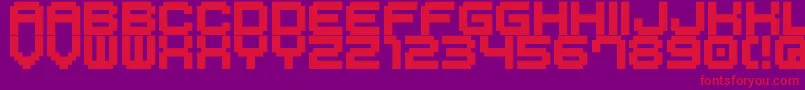 M41 Font – Red Fonts on Purple Background