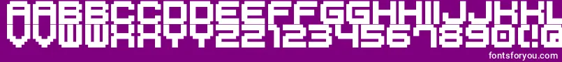 M41 Font – White Fonts on Purple Background