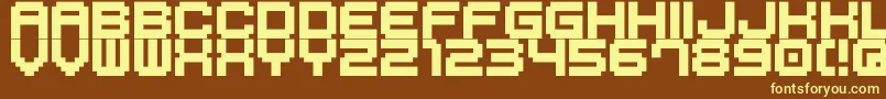 M41 Font – Yellow Fonts on Brown Background