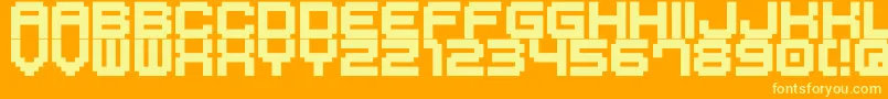 M41 Font – Yellow Fonts on Orange Background