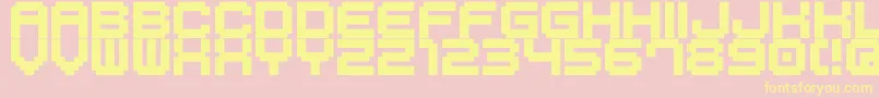 Czcionka M41 – żółte czcionki na różowym tle