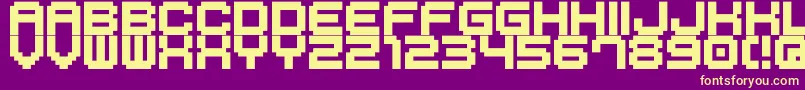 M41 Font – Yellow Fonts on Purple Background