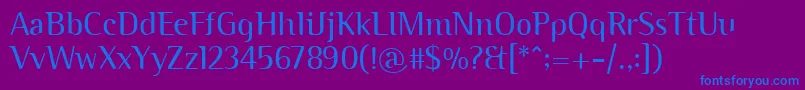 BinaryitcTtLight Font – Blue Fonts on Purple Background