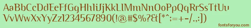 BinaryitcTtLight Font – Brown Fonts on Green Background