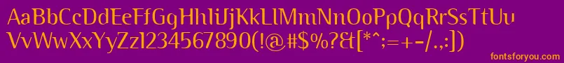 BinaryitcTtLight Font – Orange Fonts on Purple Background