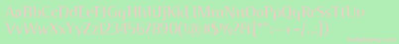BinaryitcTtLight-fontti – vaaleanpunaiset fontit vihreällä taustalla