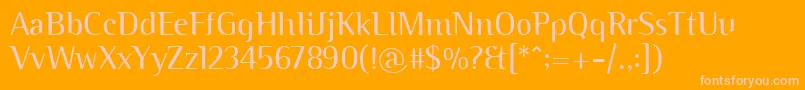 BinaryitcTtLight Font – Pink Fonts on Orange Background