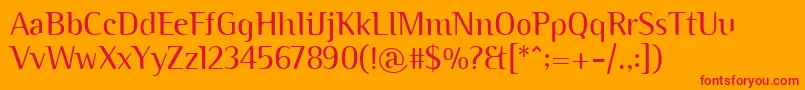 BinaryitcTtLight Font – Red Fonts on Orange Background
