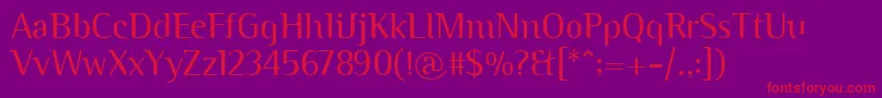 BinaryitcTtLight Font – Red Fonts on Purple Background